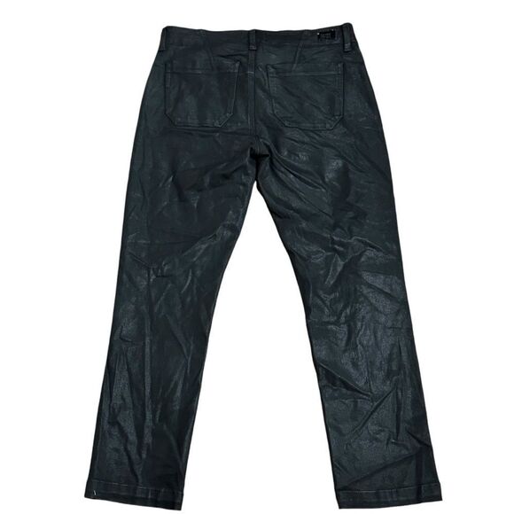 Revolve PAIGE Mayslie Straight Ankle in Black Fog Luxe Coating - Picture 8 of 13